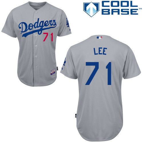 Zach Lee #71 mlb Jersey-L A Dodgers Women's Authentic 2014 Alternate Road Gray Cool Base Baseball Jersey